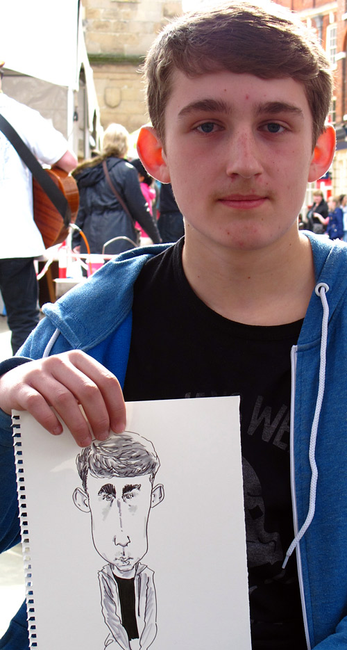 live caricature drawing at event in Shrewsbury, shropshire