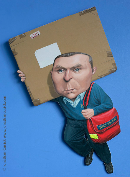 illustration by Jonathan Cusick for Mail Me Art exhibition