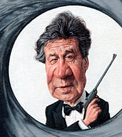 aricature published in UK newspaper of melvyn bragg- uk caricature illustrator