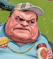 political cartoon for the times. caricature of labour mp john prescott