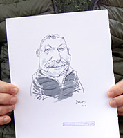 live caricature drawing, shrewsbury, shropshire