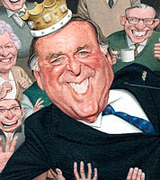 Published caricature illustration from the times, Britain. Hire a caricaturist